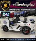LAMBORGHINI AVENTADOR CON PANTALLA VIDEO COLOR BLANCO