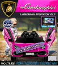 COCHE ROSA LAMBORGHINI AVENTADOR CON PANTALLA VIDEO