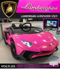 COCHE ROSA LAMBORGHINI AVENTADOR CON PANTALLA VIDEO