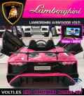 COCHE ROSA LAMBORGHINI AVENTADOR CON PANTALLA VIDEO