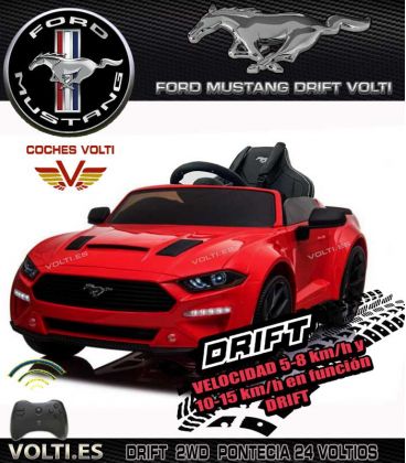FORD MUSTANG DRIFT VOLTI 24 VOLTIOS 500 WATIOS POTENCIA, DERRAPA