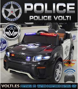 COCHE POLICIA PARA NIÑOS 70 WATIOS DOS MOTORES