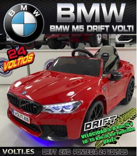 BMW M5 DRIFT DRIFT VOLTI 24 VOLTIOS, POTENCIA 500 WATIOS, TROMPOS, DERRAPA