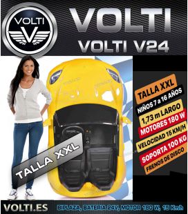 COCHE ELECTRICO VOLTI V24 EXTRA GRANDE CONDUCCION REAL