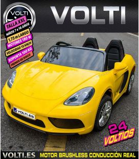 COCHE ELECTRICO 24 VOLTIOS TAMAÑO XXL CONDUCCION REAL VOLTI