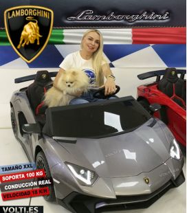 LAMBORGHINI AVENTADOR 24 V. TALLA XXL CONDUCCIÓN REAL