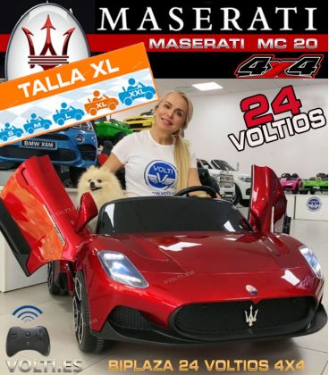 MASERATI MC20 24 VOLTIOS, BIPLAZA PARA DOS NIÑOS TAMAÑO XL