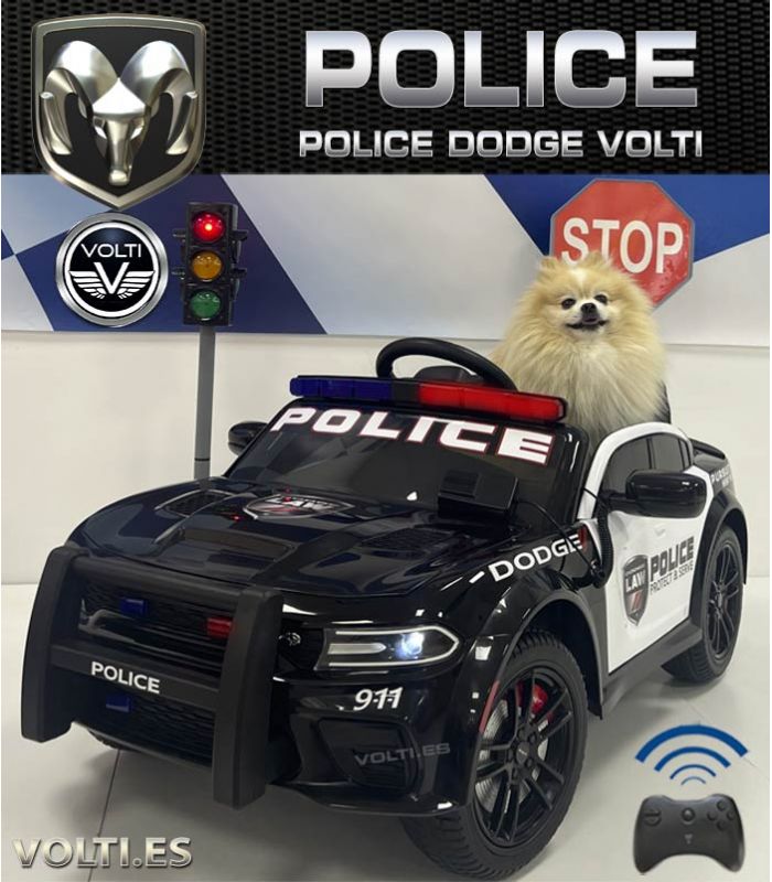 Coche de policía eléctrica Dodge Police para niños