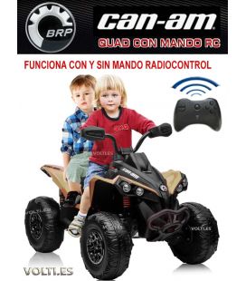 QUAD PARA NIÑOS CON MANDO RADIOCONTROL POTENCIA 180 WATIOS 12V 4X4 CAN AM