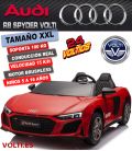 AUDI R8 SPYDER  TAMAÑO XXL CONDUCCIÓN REAL 2 ASIENTOS SOPORTA 100 Kg