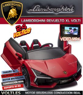 LAMBORGHINI REVUELTO PARA NIÑOS BIPLAZA CONDUCCION REAL 24 V