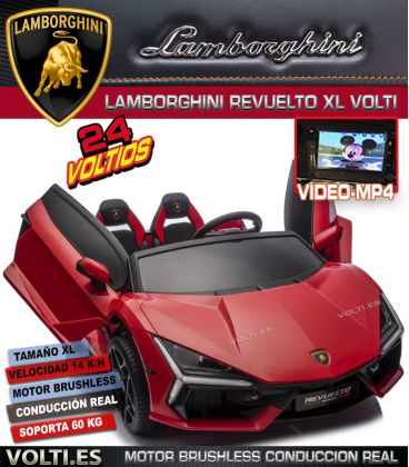 LAMBORGHINI REVUELTO PARA NIÑOS BIPLAZA CONDUCCION REAL 24 V
