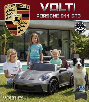 PORSCHE PARA NIÑOS BIPLAZA CON MANDO 4 MOTORES