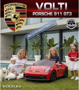 PORSCHE PARA NIÑOS BIPLAZA CON MANDO 4 MOTORES