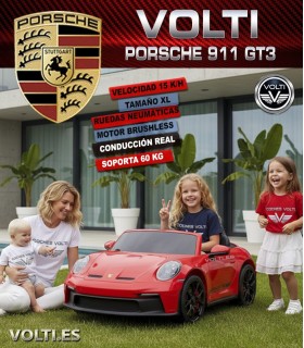 PORSCHE 911 GT3 PARA NIÑOS BIPLAZA MOTOR BRUSHLESS