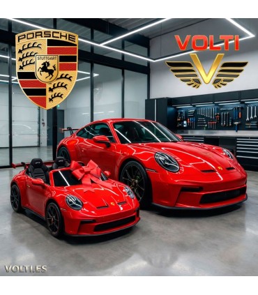 PORSCHE 911 GT3 PARA NIÑOS VELOCIDAD 15 KM/H MOTOR BRUSHLESS BIPLAZA