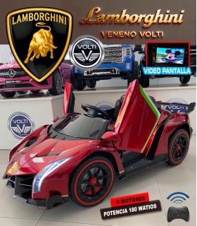 LAMBORGHINI VENENO BIPLAZA 90 WATIOS COCHE ELECTRICO PARA NIÑOS