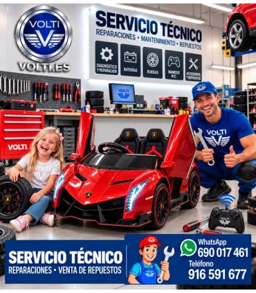 LAMBORGHINI VENENO BIPLAZA 180 WATIOS 4 MOTORES COCHE ELECTRICO PARA NIÑOS