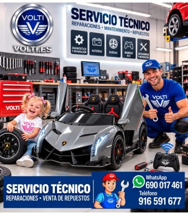 LAMBORGHINI VENENO BIPLAZA 180 WATIOS 4 MOTORES PARA NIÑOS COCHE ELECTRICO