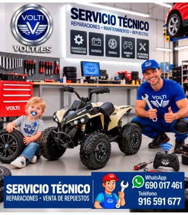 QUAD PARA NIÑOS CON MANDO RADIOCONTROL POTENCIA 180 WATIOS 12V 4X4 CAN AM