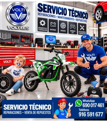 MOTO ELÉCTRICA PARA NIÑOS 36 VOLTIOS, MOTOR 800 WATIOS, ACELERADOR EN PUÑO