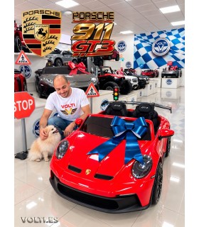 PORSCHE PARA NIÑOS 911 GT3 CON MANDO RC 4 MOTORES BIPLAZA
