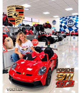PORSCHE PARA NIÑOS 911 GT3 CON MANDO RC 4 MOTORES BIPLAZA