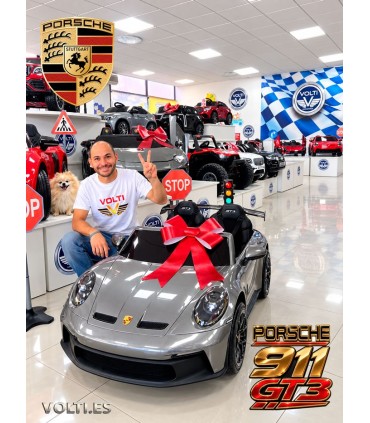 PORSCHE PARA NIÑOS 911 GT3 BIPLAZA CON MANDO 4 MOTORES