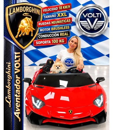 LAMBORGHINI AVENTADOR 24 V. TALLA XXL CONDUCCIÓN REAL