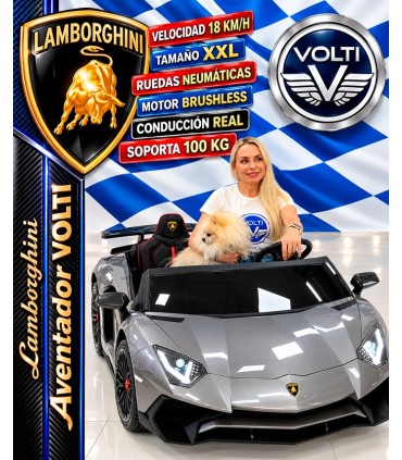 LAMBORGHINI AVENTADOR 24 V. TALLA XXL CONDUCCIÓN REAL