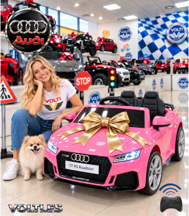 AUDI TT RS ROADSTER COCHE ELECTRICO CON MANDO PARA NIÑAS