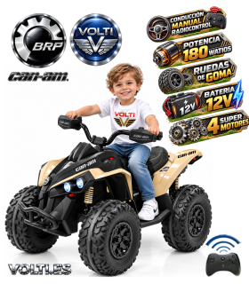 QUAD PARA NIÑOS CON MANDO RADIOCONTROL POTENCIA 180 WATIOS 12V 4X4 CAN AM