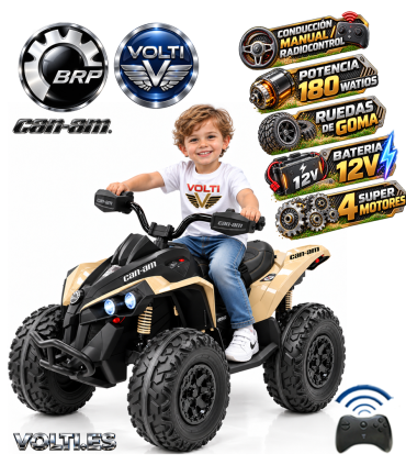 QUAD PARA NIÑOS CON MANDO RADIOCONTROL POTENCIA 180 WATIOS 12V 4X4 CAN AM