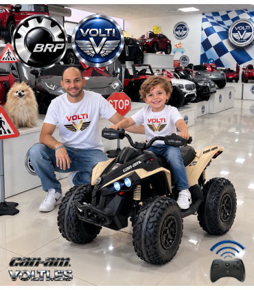 QUAD PARA NIÑOS CON MANDO RADIOCONTROL POTENCIA 180 WATIOS 12V 4X4 CAN AM