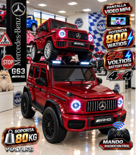 MERCEDES BENZ G63 AMG TAMAÑO XXL POTENCIA 800 WATIOS 4X4 PANTALLA VIDEO
