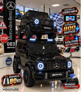 MERCEDES BENZ G63 AMG TAMAÑO XXL POTENCIA 800 WATIOS 4X4 PANTALLA VIDEO