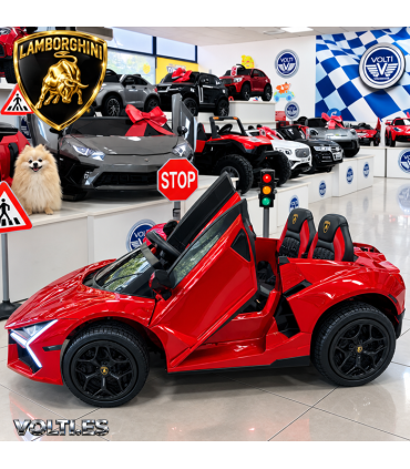 LAMBORGHINI REVUELTO PARA NIÑOS BIPLAZA CONDUCCION REAL MOTOR BRUSHLESS 200 W. BATTERY PACK 24 V