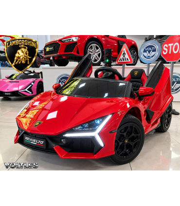 LAMBORGHINI REVUELTO PARA NIÑOS BIPLAZA CONDUCCION REAL MOTOR BRUSHLESS 200 W. BATTERY PACK 24 V