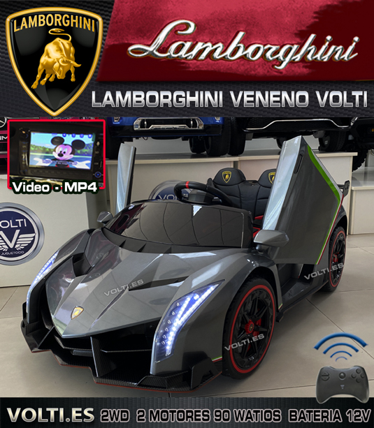 LAMBORGHINI VENENO BIPLAZA 90 WATIOS COCHE ELECTRICO PARA NIÑOS