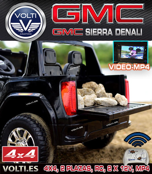 gmc-todoterreno-4x4-para-ninos-coches-volti-gmc-sierra