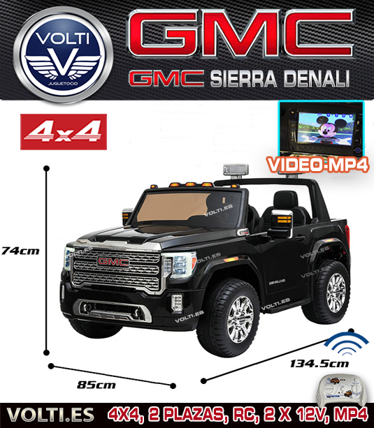 gmc-todoterreno-4x4-para-ninos-coches-volti-gmc-sierra