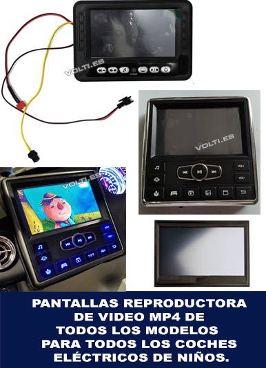 PANTALLA MP4 VIDEO PARA COCHE ELECTRICO NIÑO